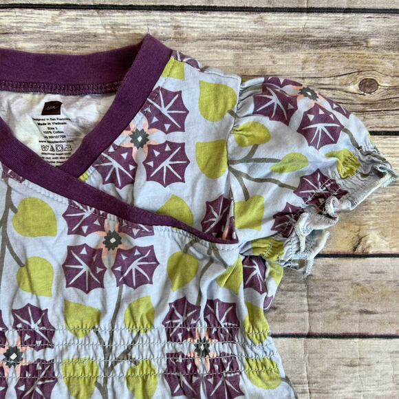 Tea Collection Campanillas Wrap Neck Dress - Picture 5 of 8